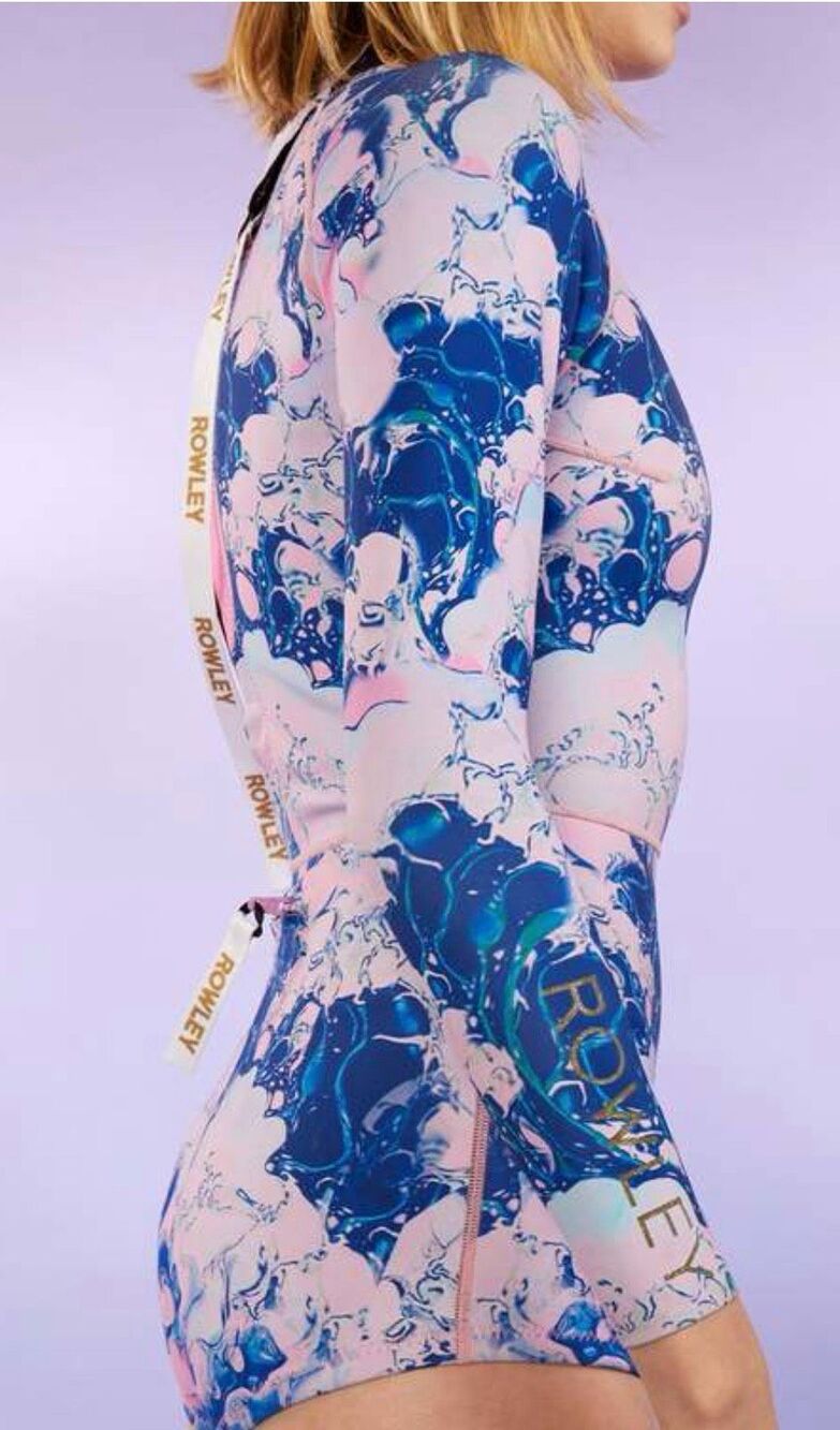 Cynthia Rowley Wave Wetsuit in Pink & Blue NWT Size X-Small - Picture 4 of 9
